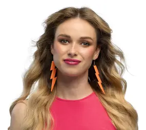 Boland Neon Orange Flash Earrings | per pair