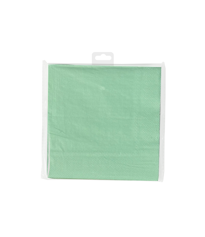 Paper Dreams Serviettes de table vert pastel 33 x 33 cm | 8 pièces