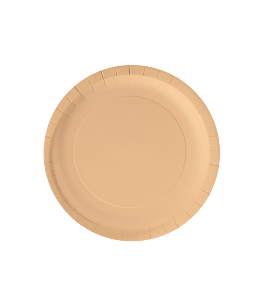 Paper Dreams Borden Oranje Pastel 23cm | 8 stuks