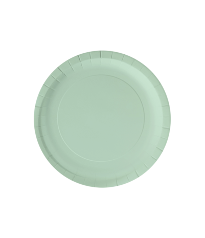 Paper Dreams Assiettes vert pastel 23 cm | 8 pièces