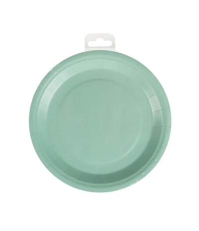 Paper Dreams Assiettes vert pastel 23 cm | 8 pièces
