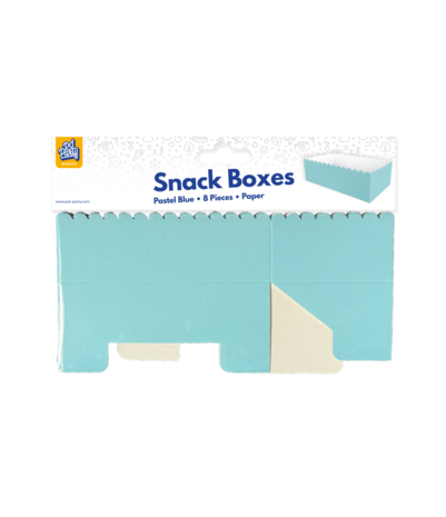 Paper Dreams Snackbakjes Blauw Pastel 7x7x12,5cm | 8 stuks Paper Dreams Snackbakjes Blauw Pastel 7x7x12,5cm | 8 stuks