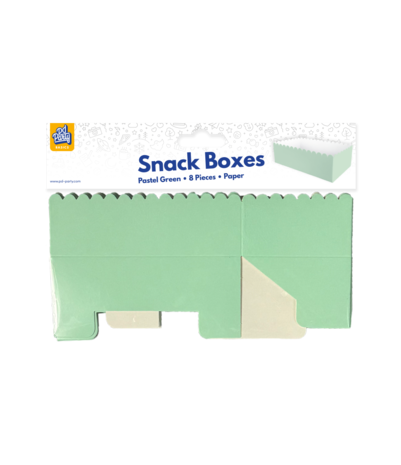 Paper Dreams Snack Trays Green Pastel 7x7x12.5cm | 8 pieces