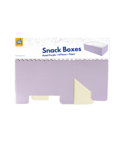 Paper Dreams Snackbakjes Paars Pastel 7x7x12,5cm | 8 stuks Paper Dreams Snackbakjes Paars Pastel 7x7x12,5cm | 8 stuks