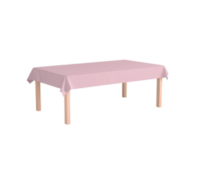 Paper Dreams Tablecloth Light Pink Pastel 134x274cm | per piece