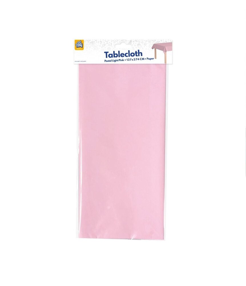 Paper Dreams Tablecloth Light Pink Pastel 134x274cm | per piece