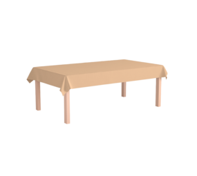 Paper Dreams Tablecloth Orange Pastel 134x274cm | per piece