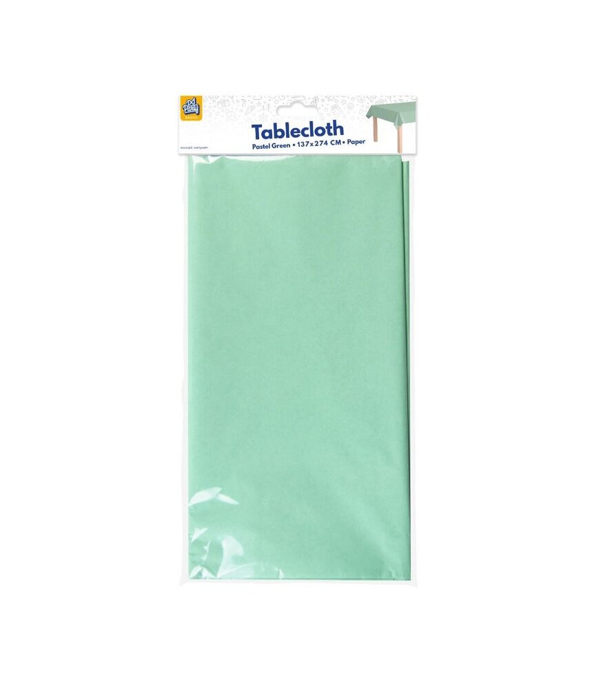 Paper Dreams Tafelkleed Groen Pastel 134x274cm | per stuk Paper Dreams Tafelkleed Groen Pastel 134x274cm | per stuk