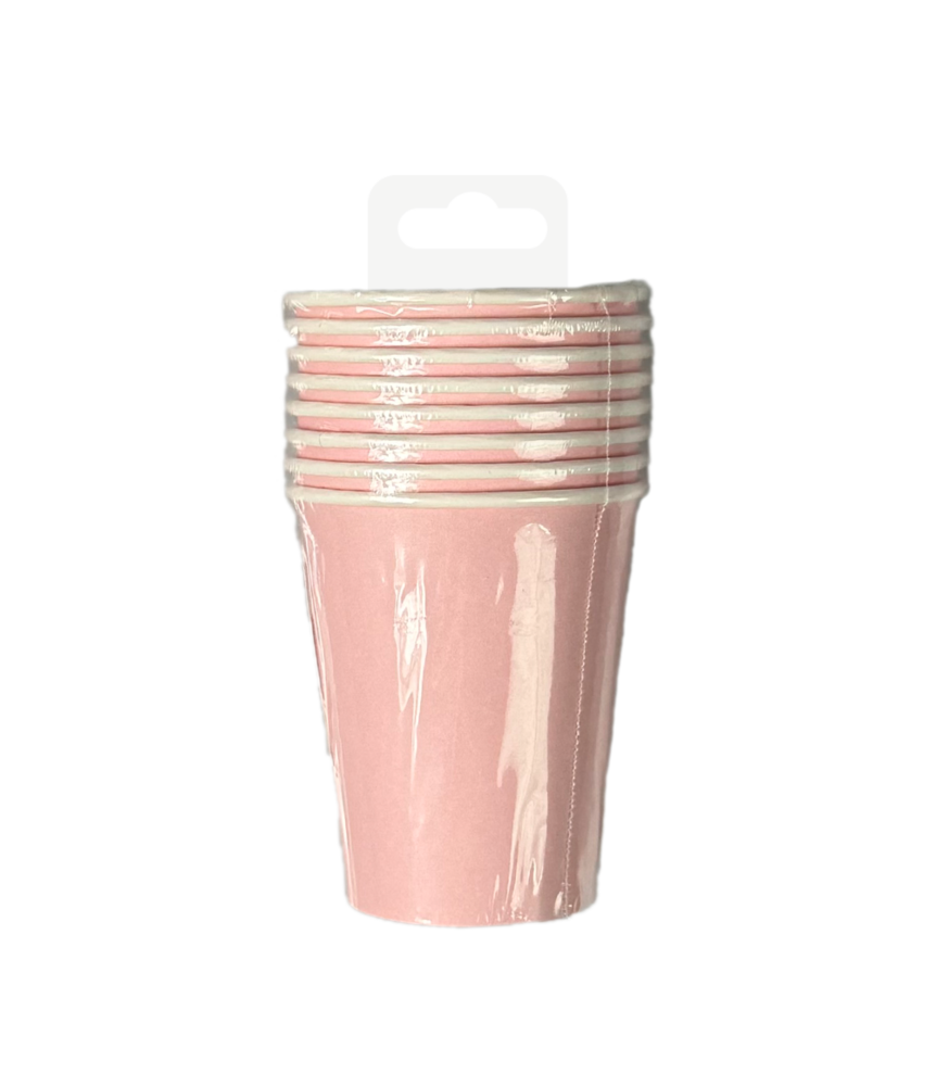 Paper Dreams Hellrosa Pastellbecher 200 ml | 8 Stück