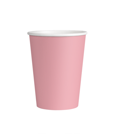Paper Dreams Rosa Pastellbecher 200 ml | 8 Stück