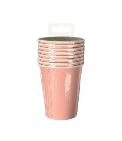 Paper Dreams Rosa Pastellbecher 200 ml | 8 Stück