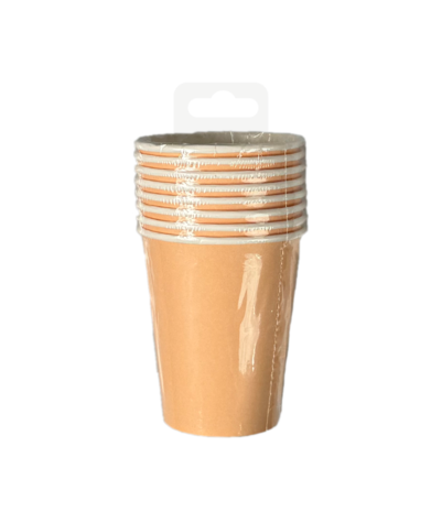Paper Dreams Orange Pastel Cups 200ml | 8 pieces