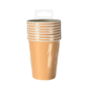Paper Dreams Orangefarbene Pastellbecher 200 ml | 8 Stück
