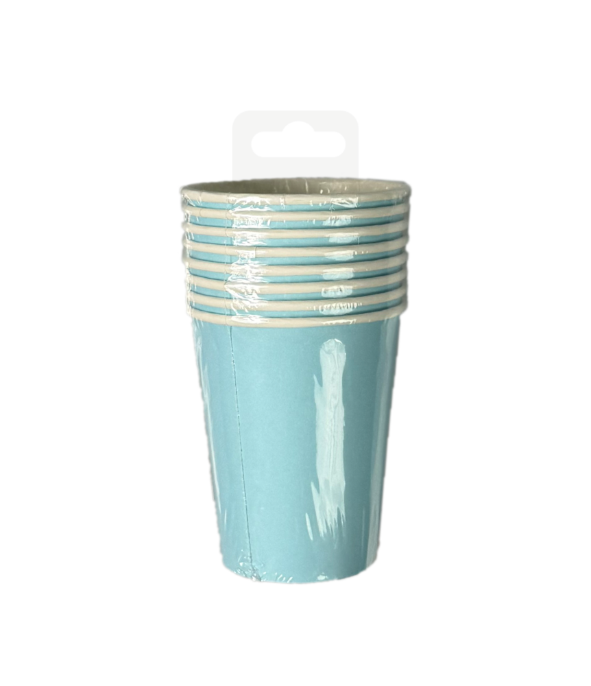 Paper Dreams Pastellblaue Tassen 200 ml | 8 Stück