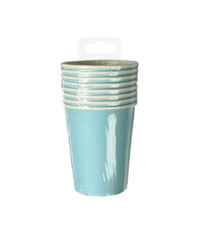 Paper Dreams Pastellblaue Tassen 200 ml | 8 Stück