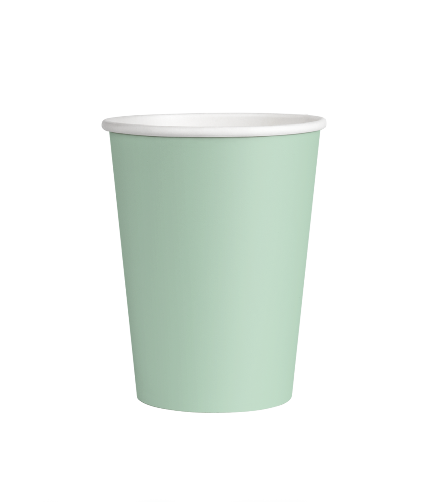 Paper Dreams Bekers Groen Pastel 200ml | 8 stuks Paper Dreams Bekers Groen Pastel 200ml | 8 stuks