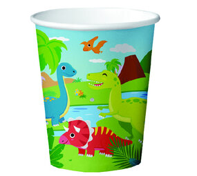 WeFiesta Dinosaurierbecher 210 ml | 8 Stück