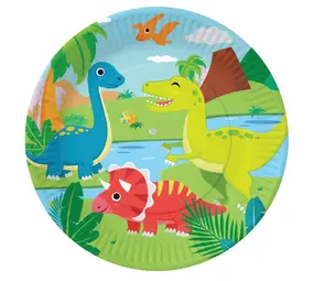 WeFiesta Assiettes dinosaures 23 cm | 8 pièces