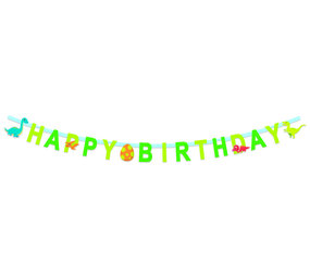 WeFiesta Dinosaurus Letterslinger Happy Birthday 160cm | per stuk WeFiesta Dinosaurus Letterslinger Happy Birthday 160cm | per stuk