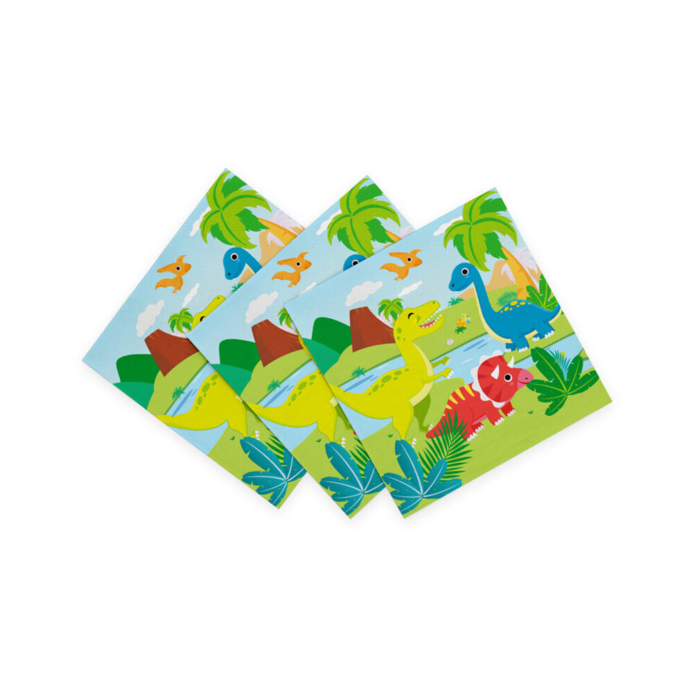 WeFiesta Dinosaur Napkins 33x33cm | 20 pieces