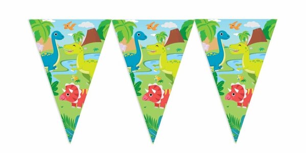 WeFiesta Dinosaurier-Girlande, 10 Meter | pro Stück