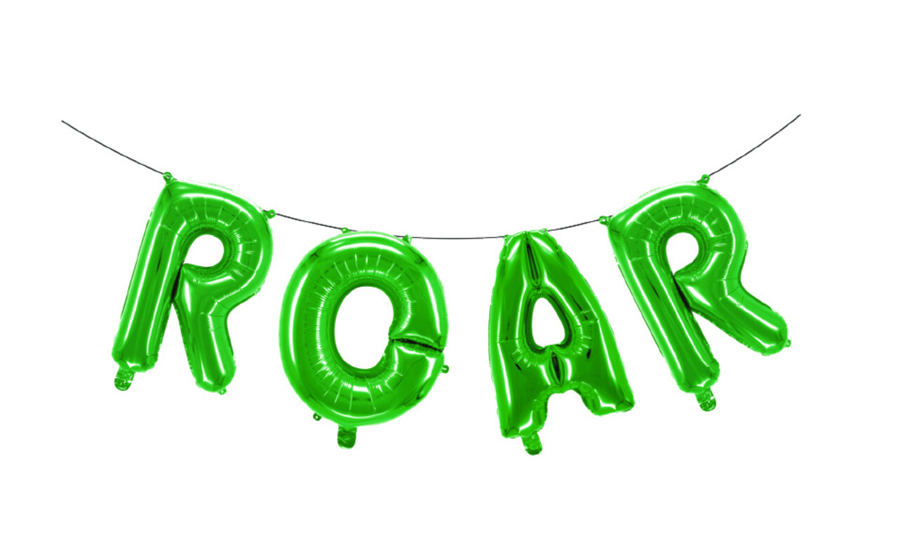 WeFiesta Guirlande de ballons lettres « Rugissement de dinosaure » ​​en aluminium, 41 cm | par lot