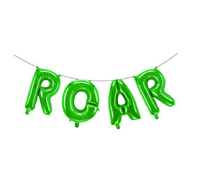 WeFiesta Dinosaurier-Brüllballons, Buchstabengirlande, 41 cm | pro Set