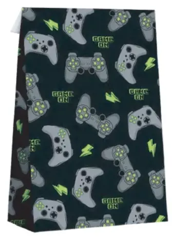 WeFiesta Gaming Uitdeelzakjes 13x24cm | 8 stuks WeFiesta Gaming Uitdeelzakjes 13x24cm | 8 stuks