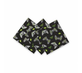 WeFiesta Gaming Servetten 33x33cm | 20 stuks WeFiesta Gaming Servetten 33x33cm | 20 stuks
