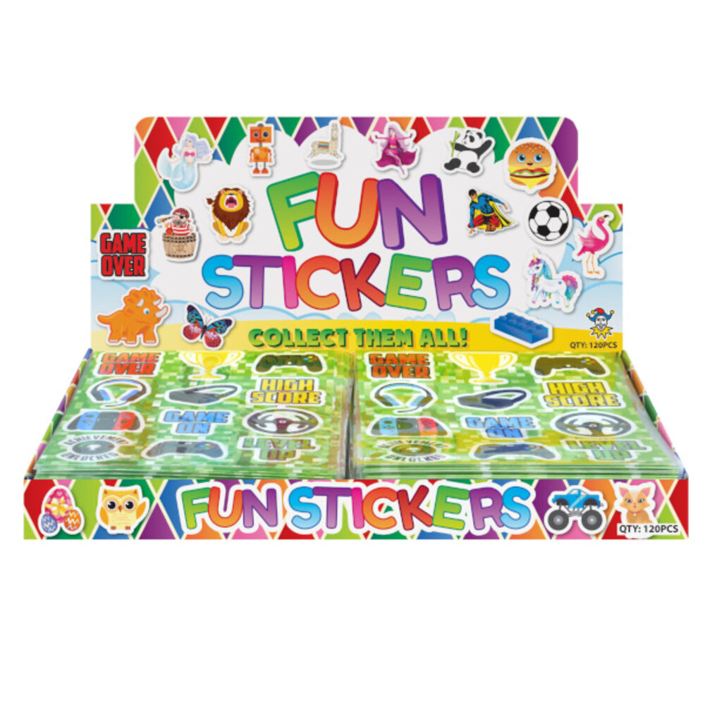 Henbrandt Gamer Stickervelletje 12x10cm | 12 velletjes Henbrandt Gamer Stickervelletje 12x10cm | 12 velletjes