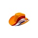 Haza - Witbaard Chapeau de cowboy orange avec bande rouge-blanc-bleu | à l'unité
