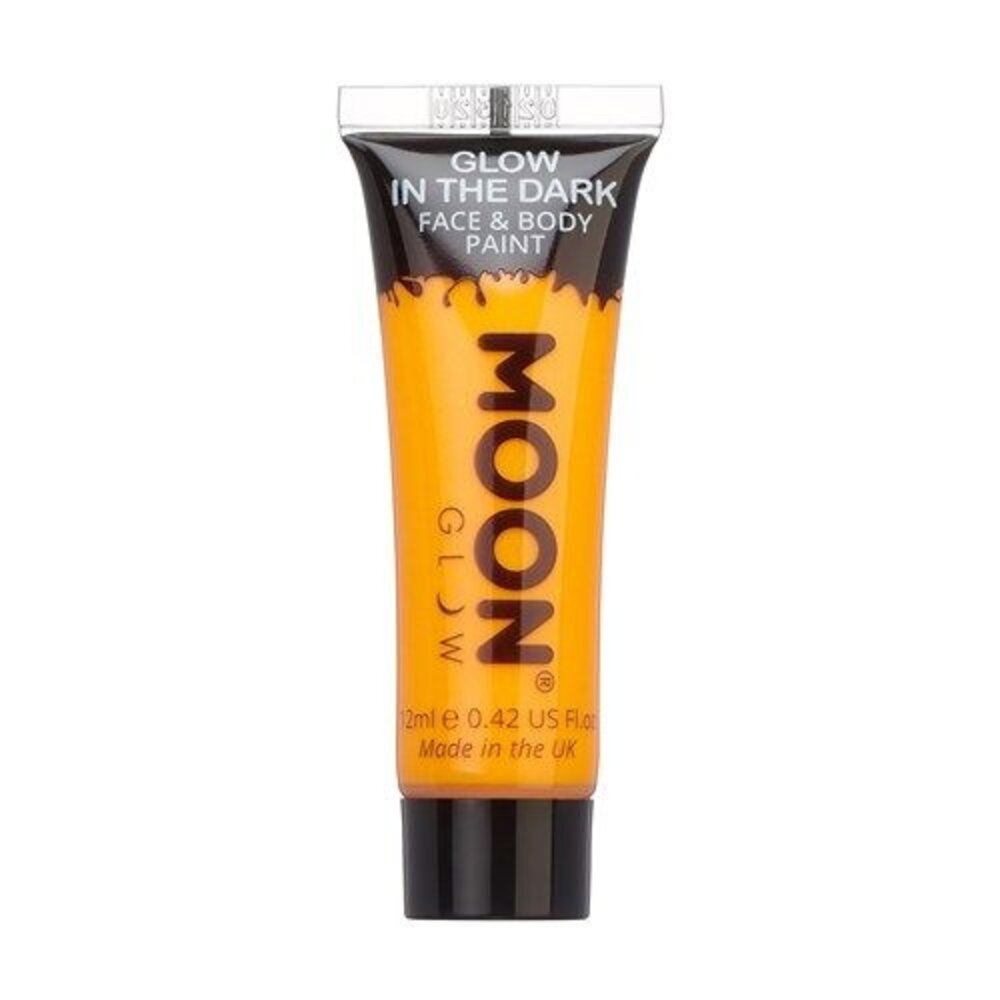 Haza - Witbaard Glow in the Dark Orange Face Paint | tube of 12 ml