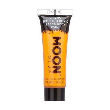 Haza - Witbaard Glow in the Dark Orange Face Paint | tube of 12 ml