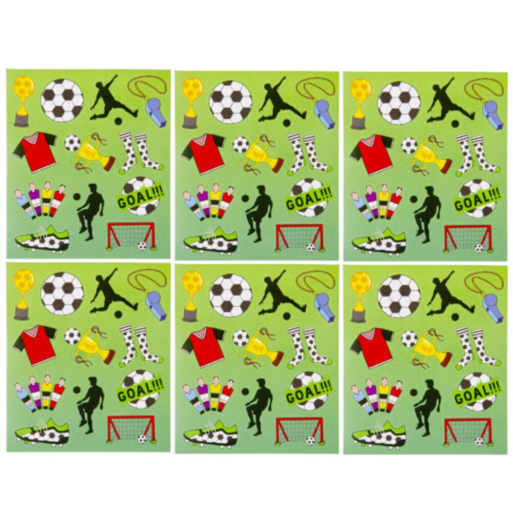 LG Imports Fußball-Aufkleberbogen 12x10cm | 12 Bögen