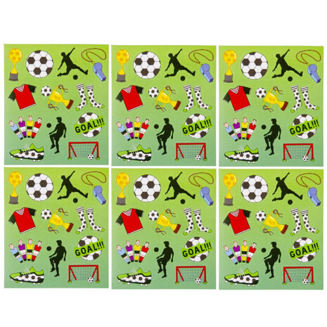 LG Imports Fußball-Aufkleberbogen 12x10cm | 12 Bögen