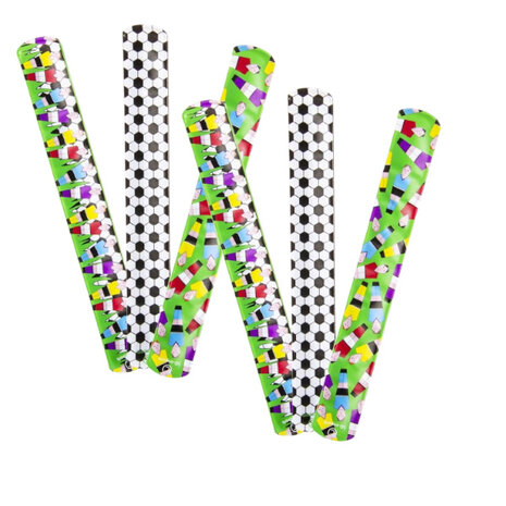 LG Imports Fußball-Armband mit Druckknopfverschluss, 20 cm | 12 Stück