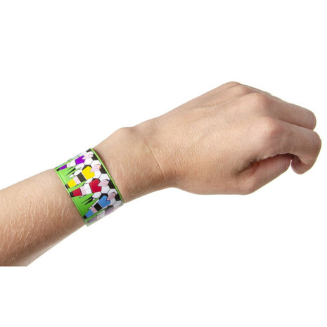 LG Imports Fußball-Armband mit Druckknopfverschluss, 20 cm | 12 Stück