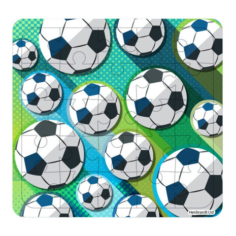 Henbrandt Voetbal Puzzel 13x13cm | 12 stuks Henbrandt Voetbal Puzzel 13x13cm | 12 stuks
