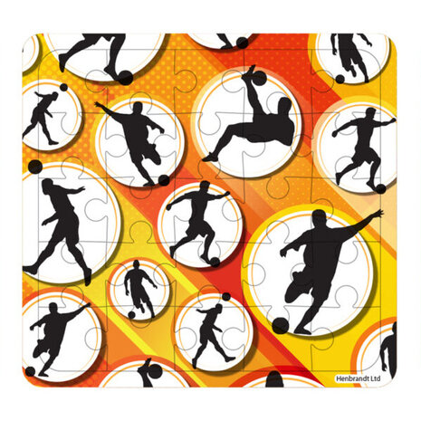 Henbrandt Puzzle de football 13x13cm | 12 pièces