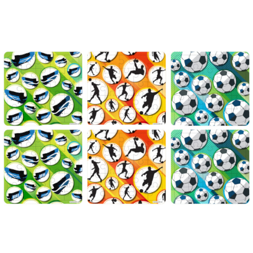 Henbrandt Voetbal Puzzel 13x13cm | 12 stuks Henbrandt Voetbal Puzzel 13x13cm | 12 stuks