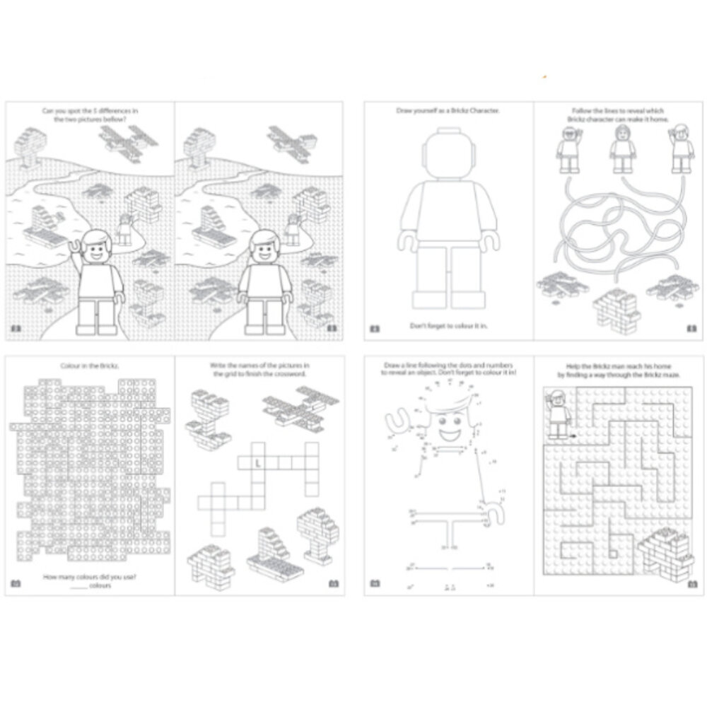 Henbrandt Lego Puzzel Boekje 14x10cm | 12 stuks Henbrandt Lego Puzzel Boekje 14x10cm | 12 stuks