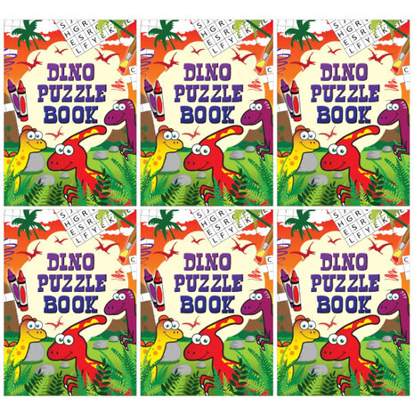 Henbrandt Livret de puzzles de dinosaures 14 x 10 cm | 12 pièces