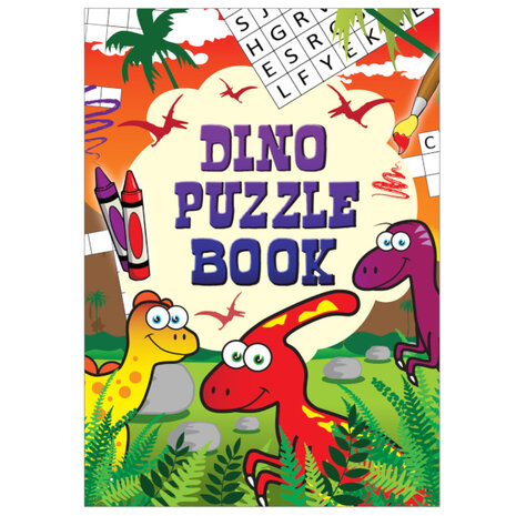 Henbrandt Livret de puzzles de dinosaures 14 x 10 cm | 12 pièces