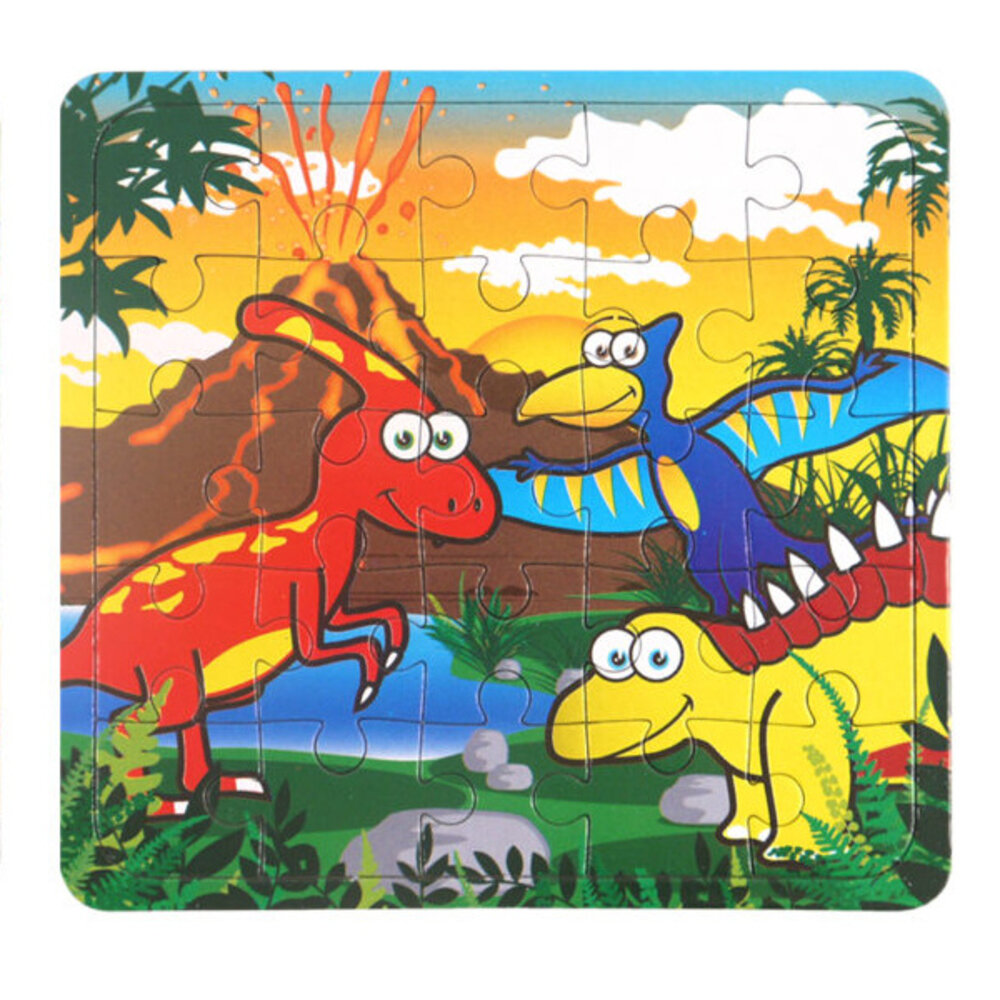 Henbrandt Puzzle dinosaure 13x13cm | 12 pièces
