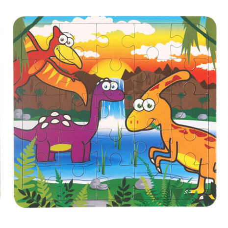 Henbrandt Dinosaurier-Puzzle 13x13cm | 12 Teile