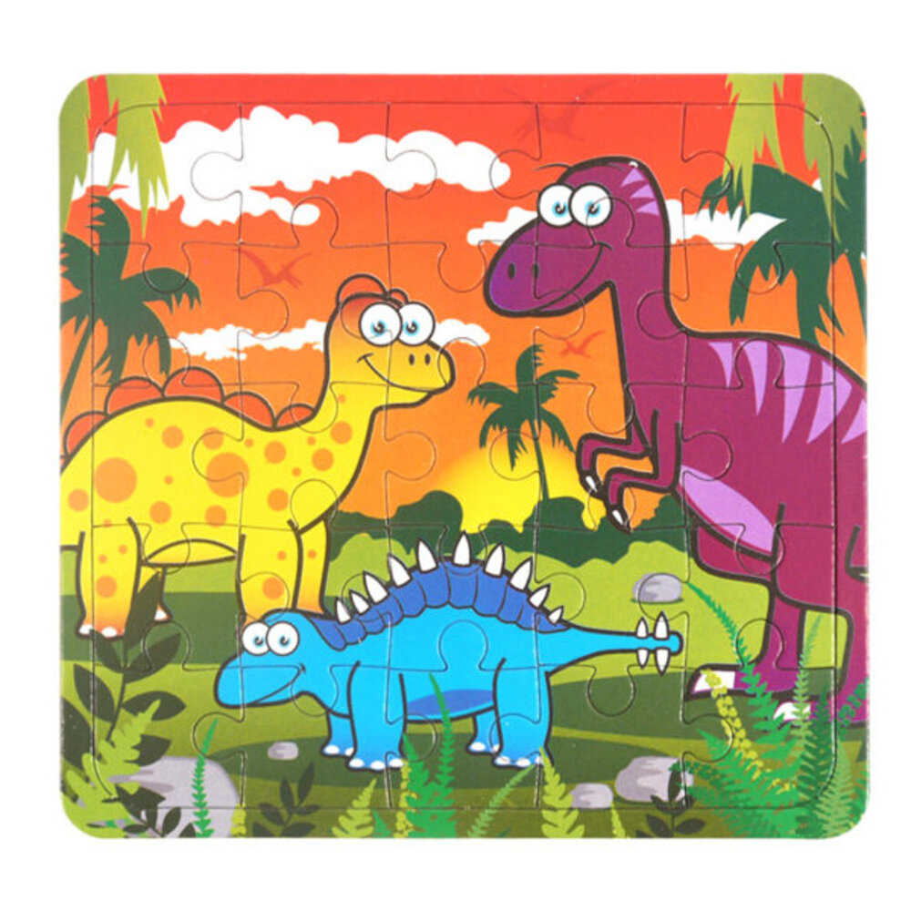 Henbrandt Dinosaurier-Puzzle 13x13cm | 12 Teile