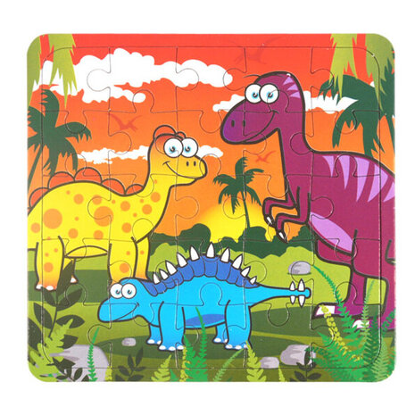 Henbrandt Puzzle dinosaure 13x13cm | 12 pièces