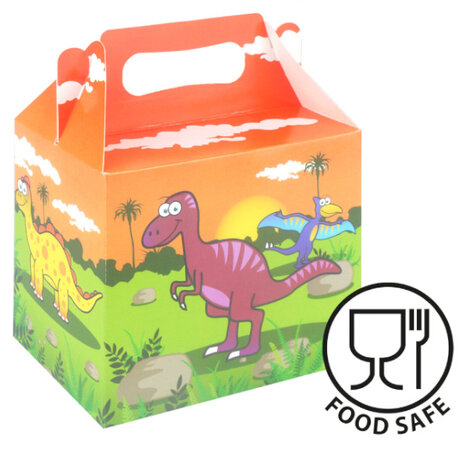 Henbrandt Dinosaurier-Gastgeschenkbox 14 x 9,5 x 12 cm | 12 Stück