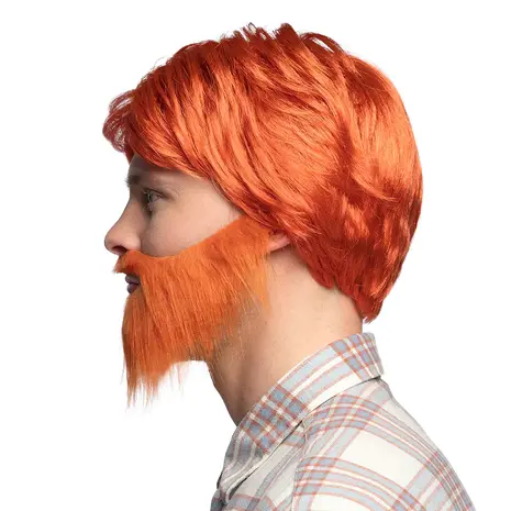 Boland Orange Dude Wig with Beard | per set Boland Orange Dude Wig with Beard | per set