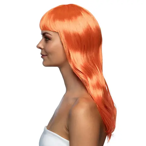 Boland Oranje Pruik Lang Haar Boland Oranje Pruik Lang Haar